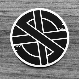 Crass - Logo Symbol (Black) (Sticker)