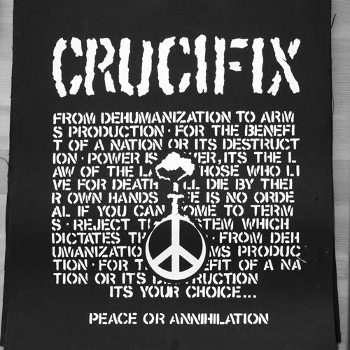 Crucifix - Peace or Annihilation (Backpatch)