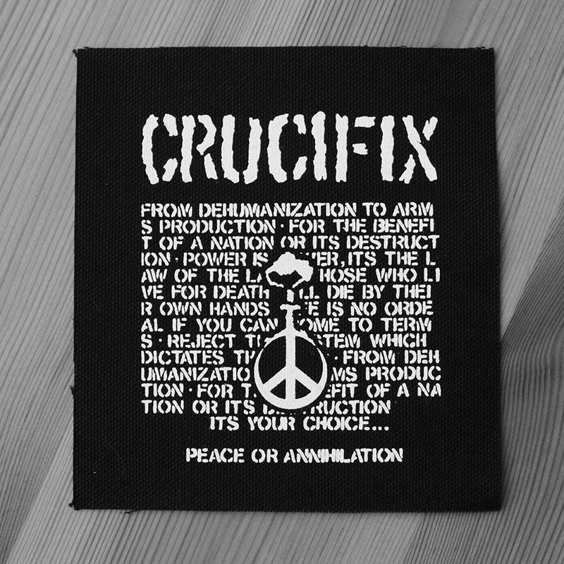 Crucifix - Peace or Annihilation (Printed Patch)