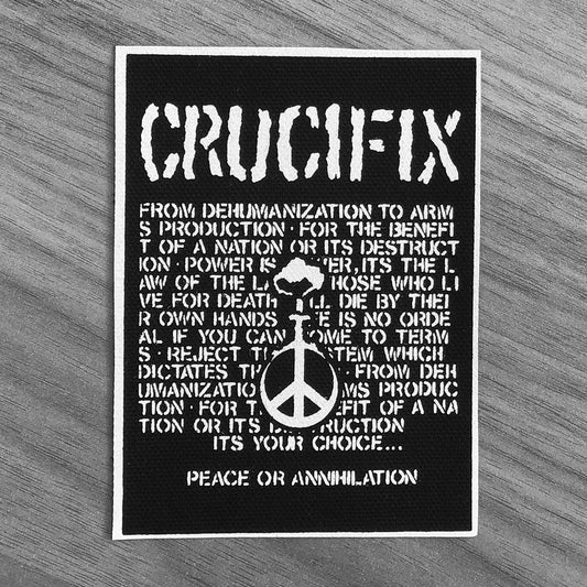 Crucifix - Peace or Annihilation (Printed Patch)