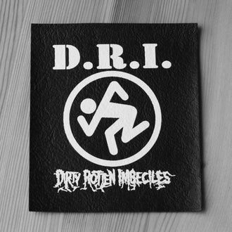 D.R.I. - White Logo & Skanker Man (Leather) (Printed Patch)