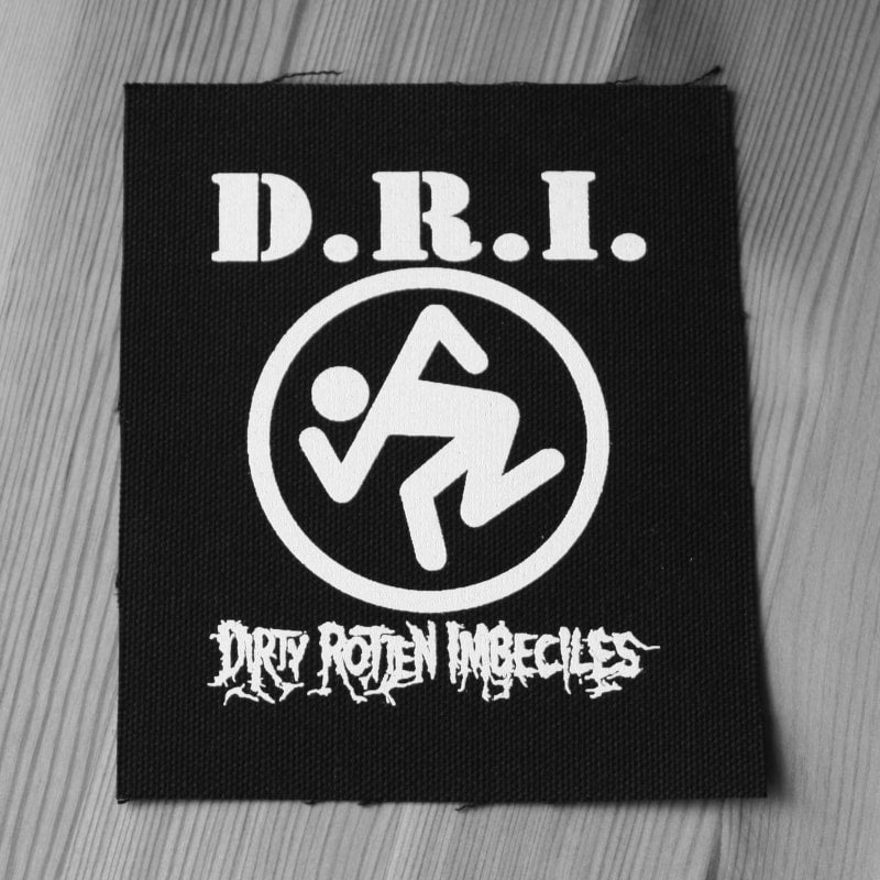 D.R.I. - White Logo & Skanker Man (Printed Patch)