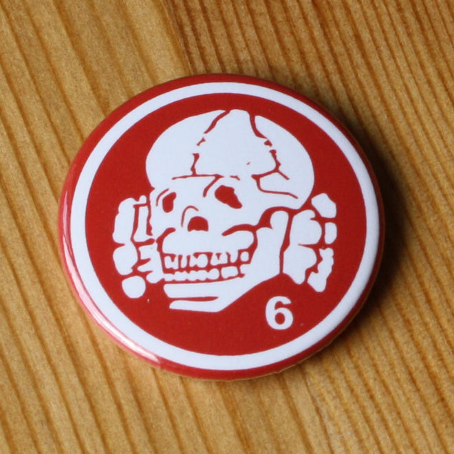 Death in June - Logo (White on Red) (Badge)