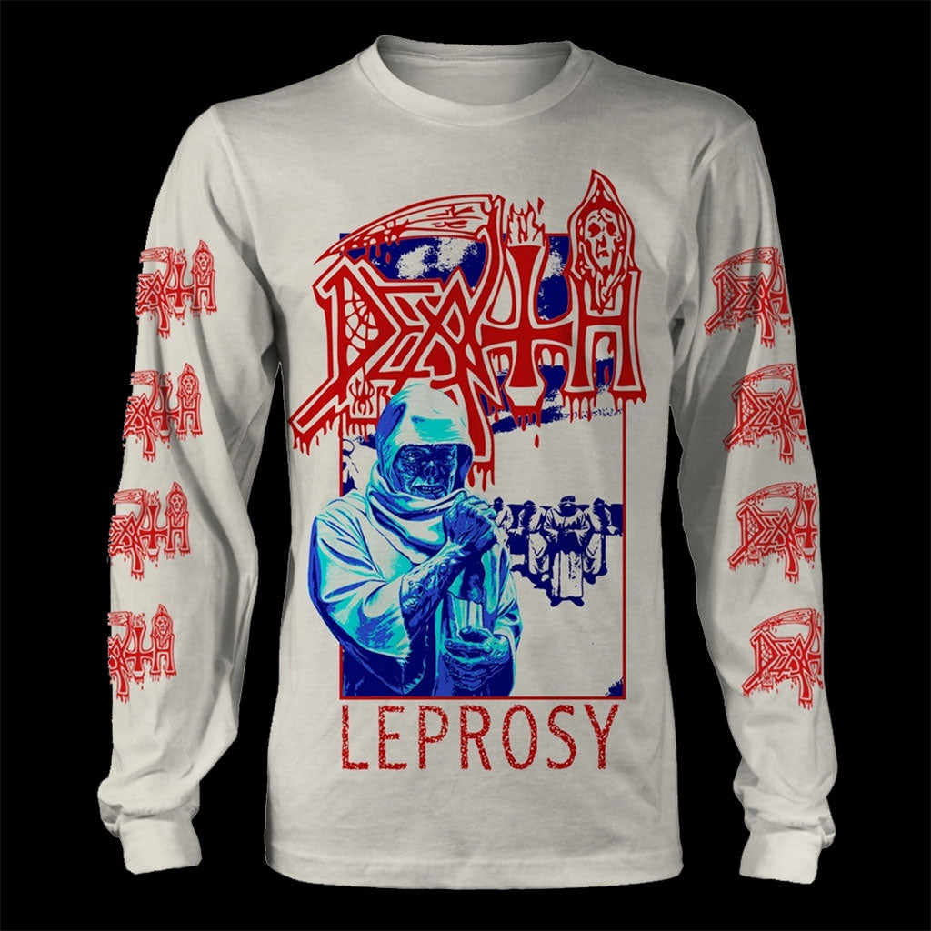 Death - Leprosy (Posterized) (Off-White) (Long Sleeve T-Shirt)