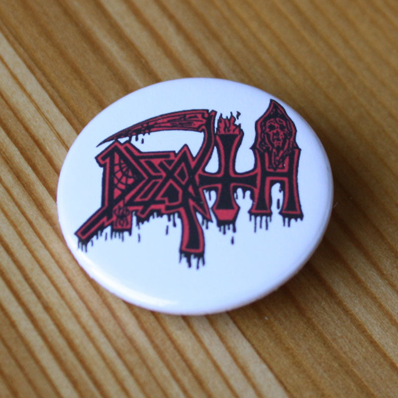 Death - Black & Red Logo (Badge)