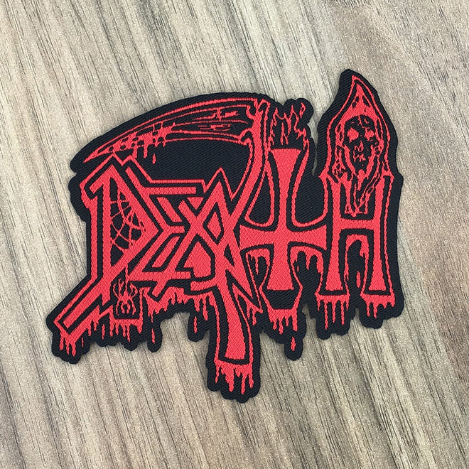 Death - Red Logo (Cutout) (Woven Patch)