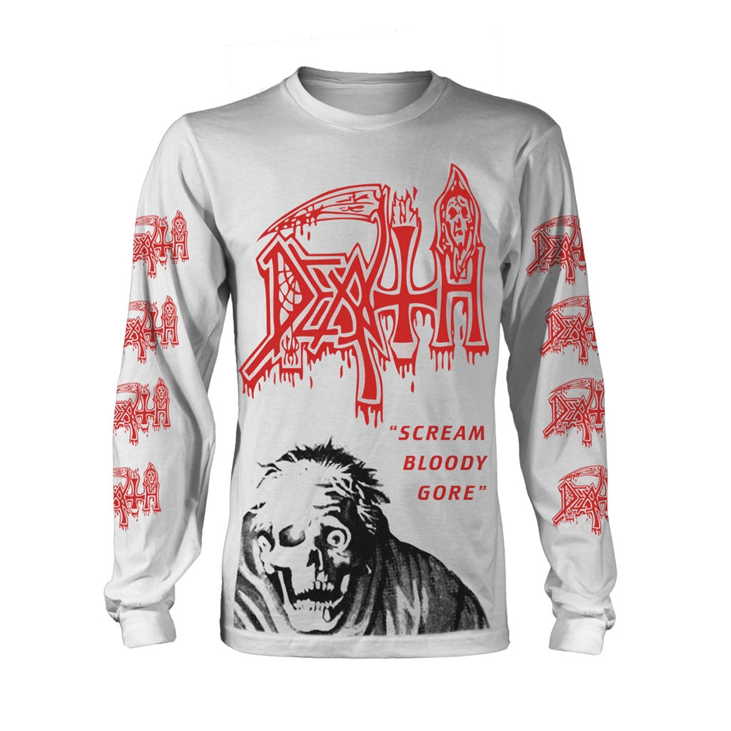 Death - Scream Bloody Gore (Skull) (Long Sleeve T-Shirt)