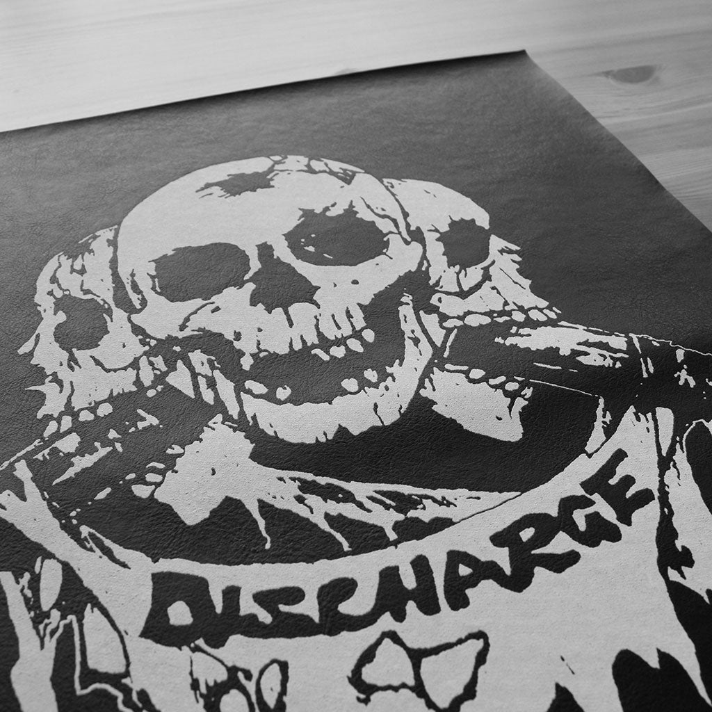 Discharge - Three Skulls (Leather) (Backpatch)