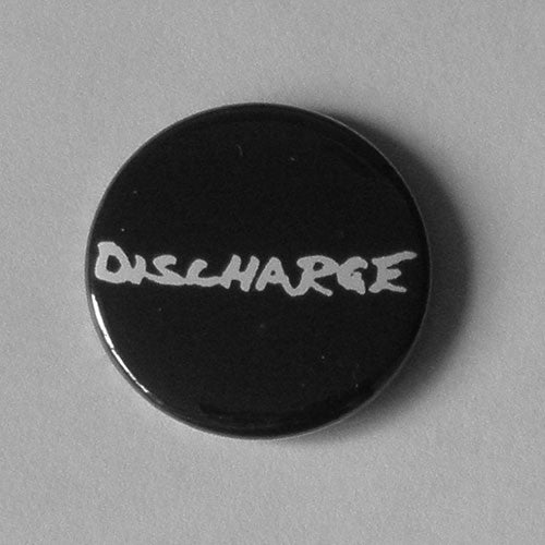 Discharge - White Logo (Badge)