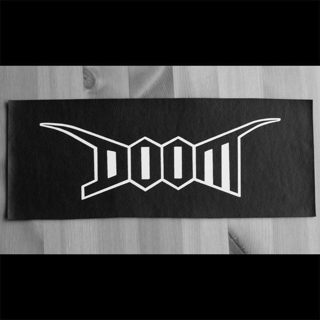 Doom - White Logo (Leather) (Superstrip) (Backpatch)