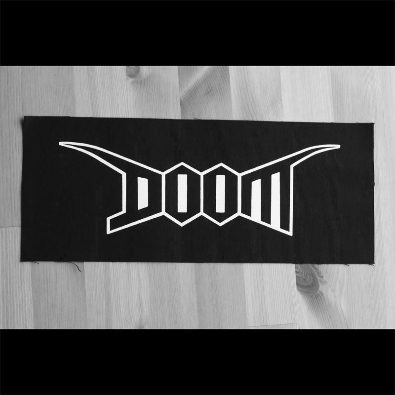 Doom - White Logo (Superstrip) (Backpatch)
