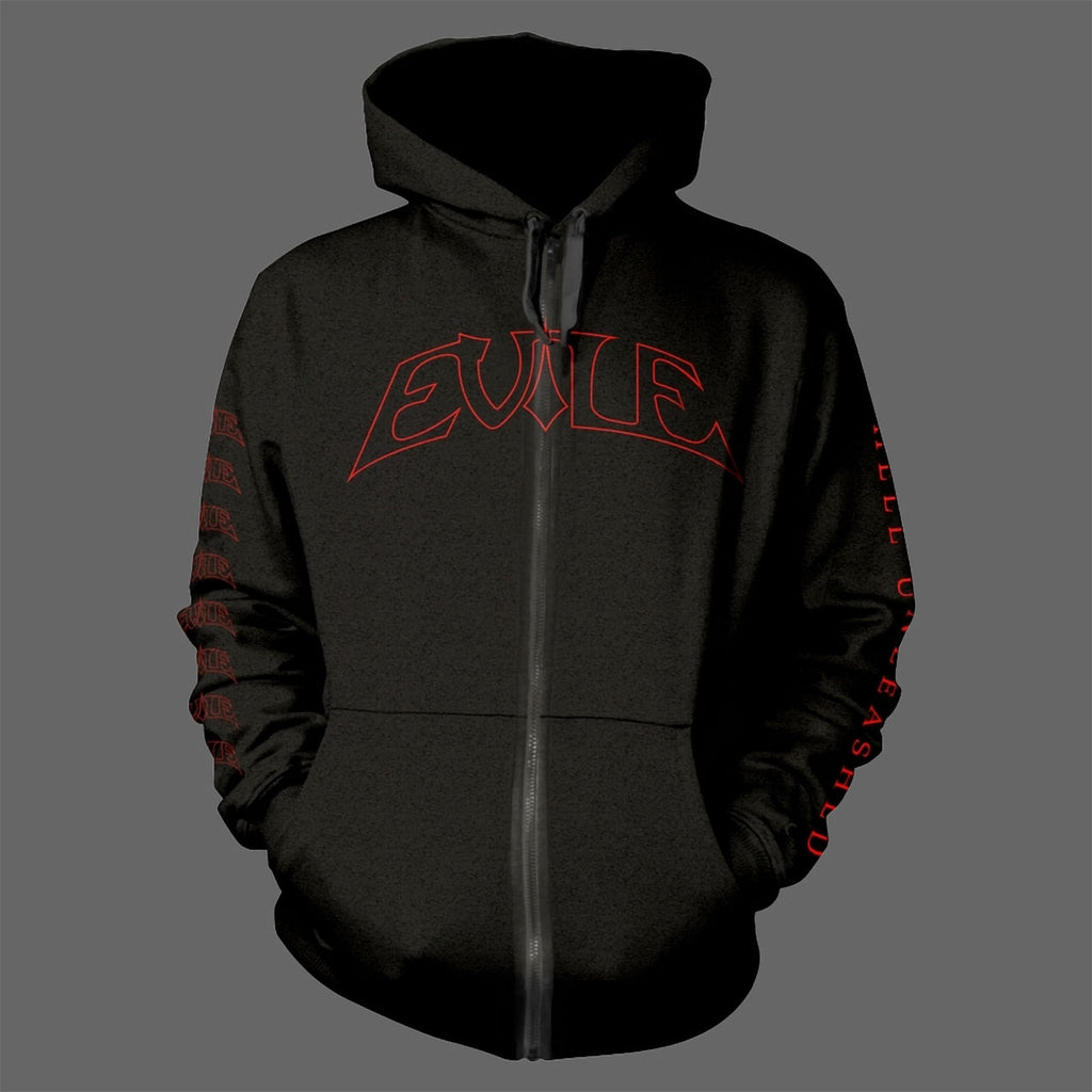 Evile - Hell Unleashed (Black) (Full Zip Hoodie)