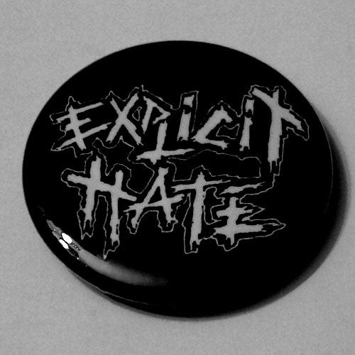 Explicit Hate - White Logo (Badge)