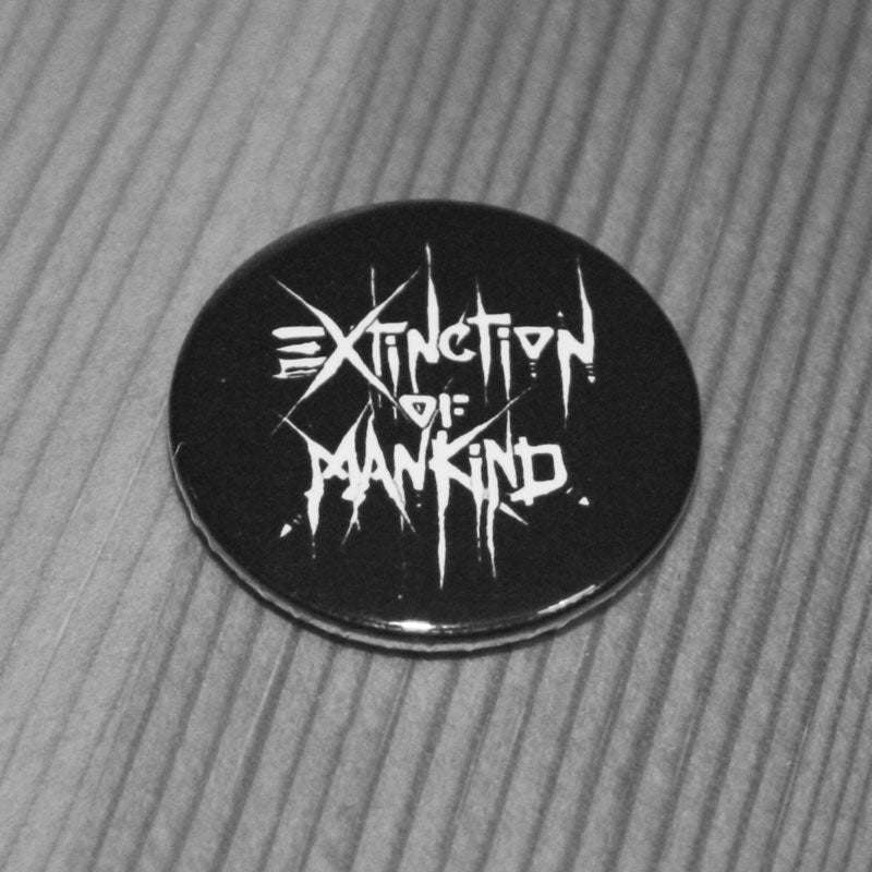 Extinction of Mankind - White Logo (2) (Badge)