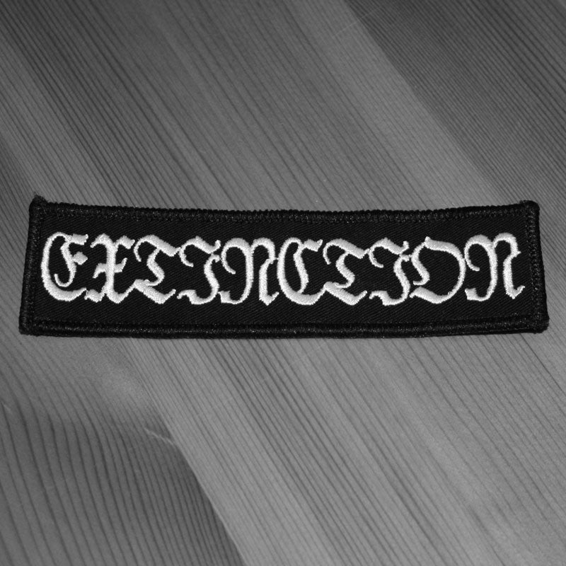 Extinction - White Logo (Embroidered Patch)