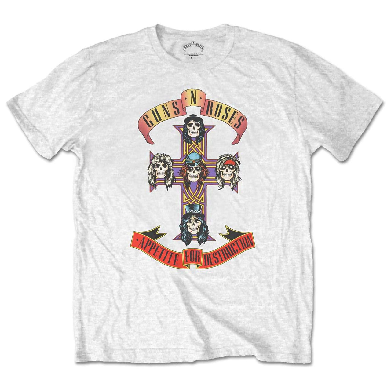 Guns N' Roses - Appetite for Destruction (White) (T-Shirt)