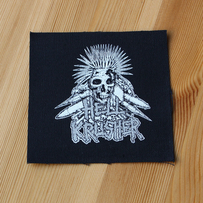 Hellkrusher - Grey Logo & Skull (Printed Patch)