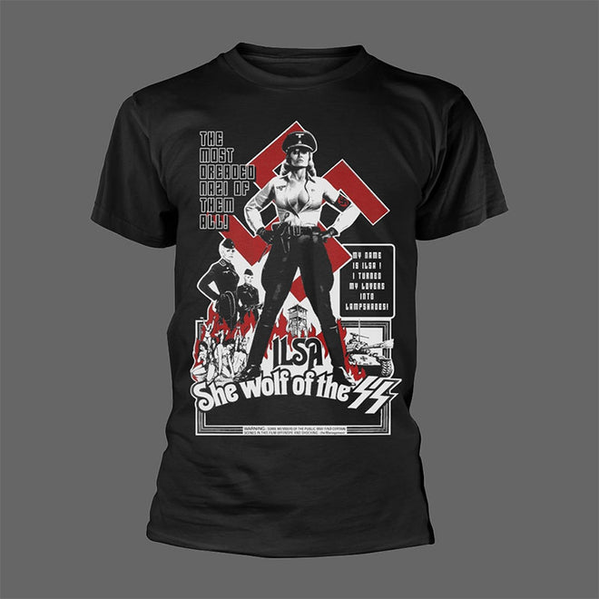Ilsa, She Wolf of the SS (1975) Poster (Black) (T-Shirt)