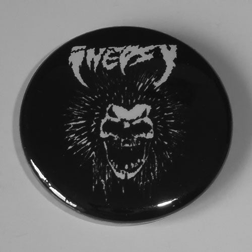 Inepsy - White Logo / Skull (Badge)