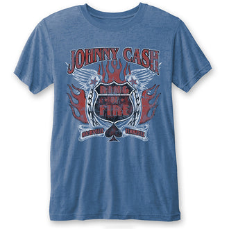 Johnny Cash - Ring of Fire (Blue) (T-Shirt)