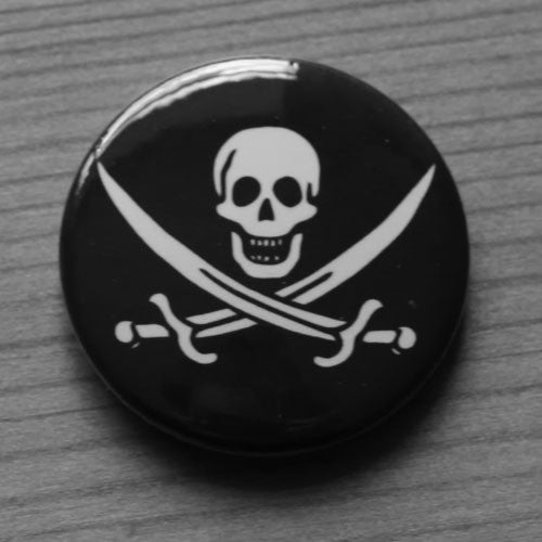 Jolly Roger Skull and Crossbones - Calico Jack (Badge)