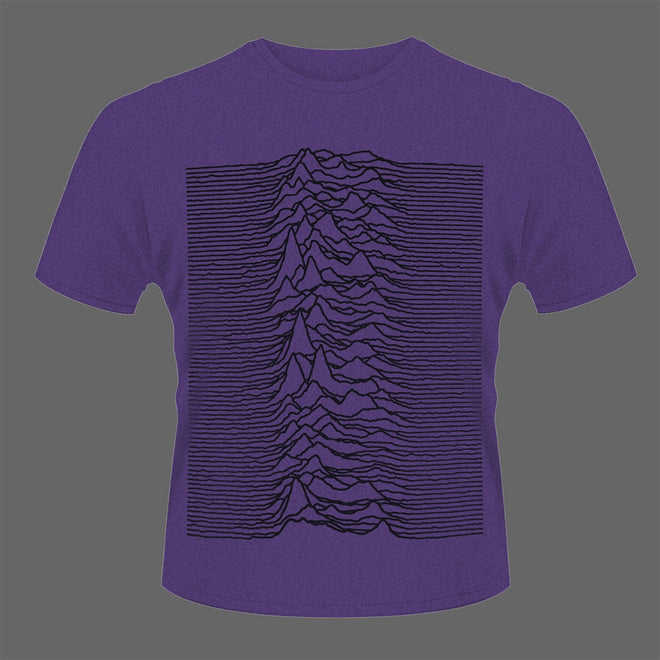 Joy Division - Unknown Pleasures Waves (Black on Purple) (T-Shirt)
