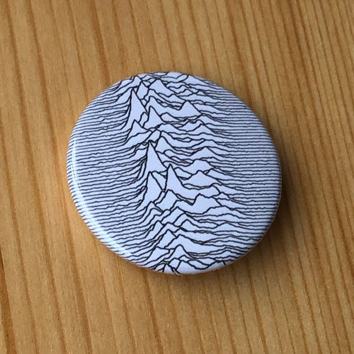 Joy Division - Unknown Pleasures (Waves) (White) (Badge)