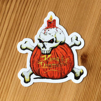 King Diamond - Pumpkin Skull & Crossbones (Sticker)