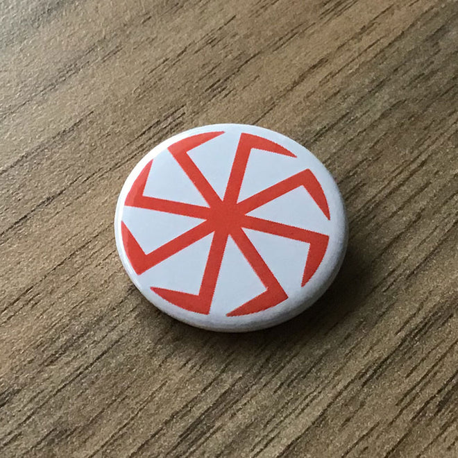 Kolovrat (Clockwise) (Red on White) (Badge)