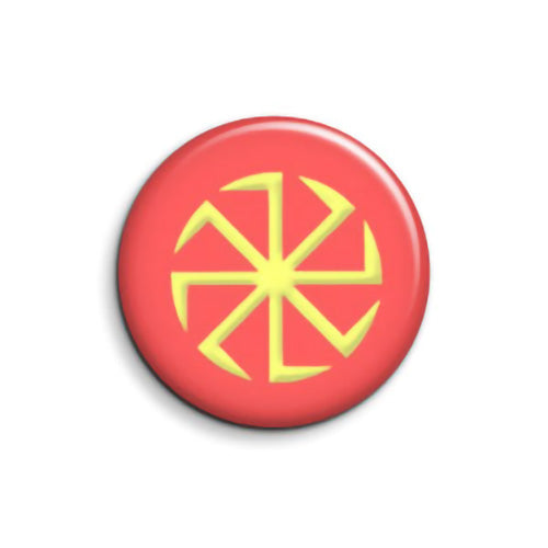 Kolovrat (Yellow on Red) (Badge)
