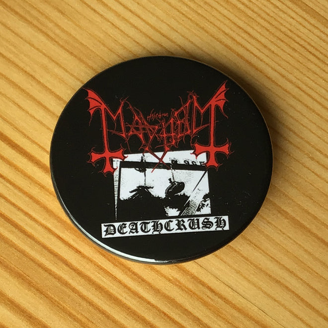 Mayhem - Deathcrush (Black) (Badge)