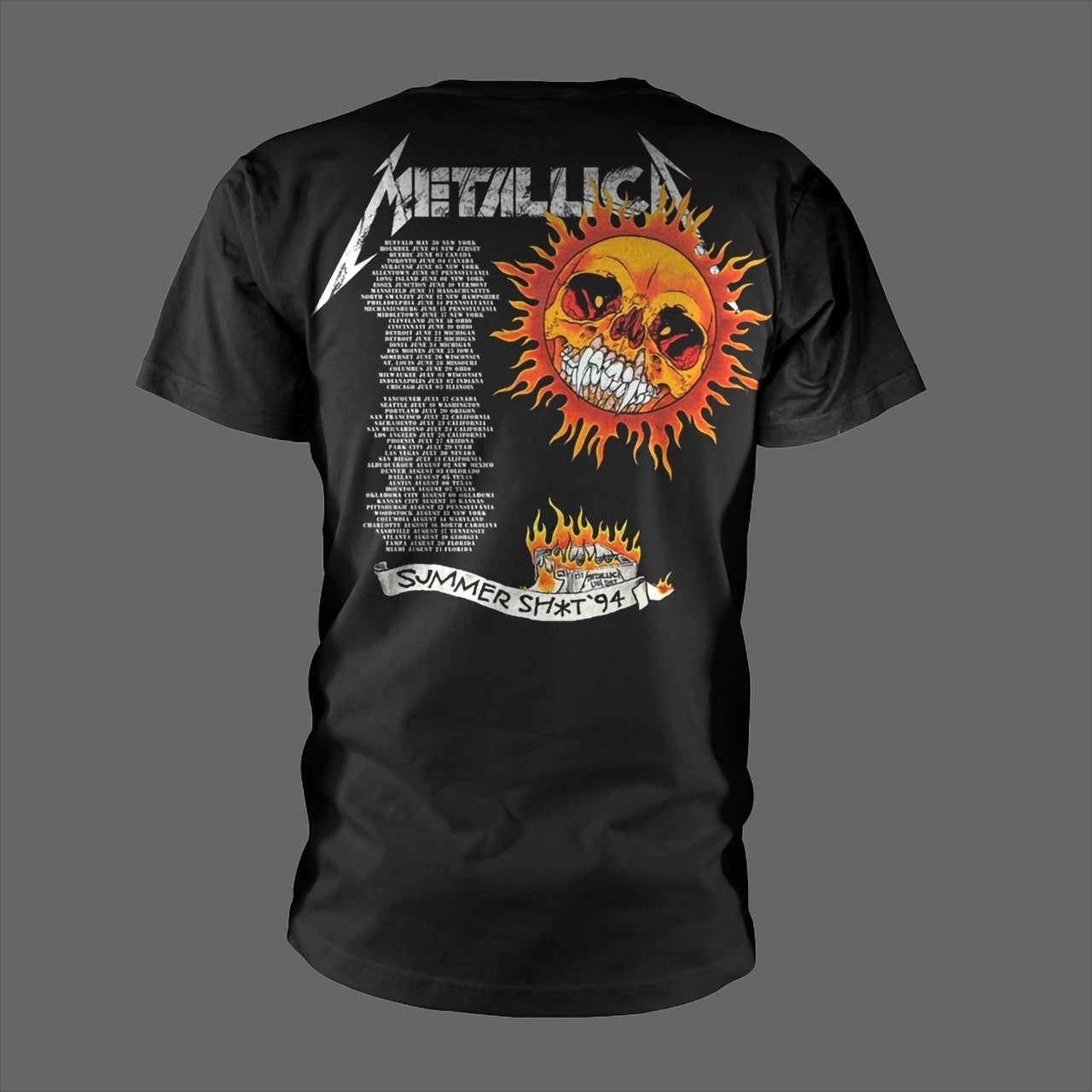 Metallica - Flaming Skull (Summer Tour 1994) (T-Shirt)