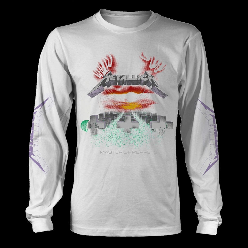 Metallica - Master of Puppets (White) (Long Sleeve T-Shirt)
