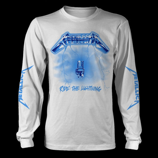 Metallica - Ride the Lightning (White) (Long Sleeve T-Shirt)