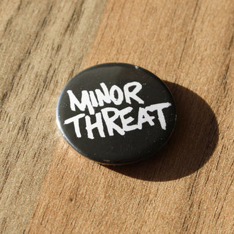 Minor Threat - White Logo (Badge)