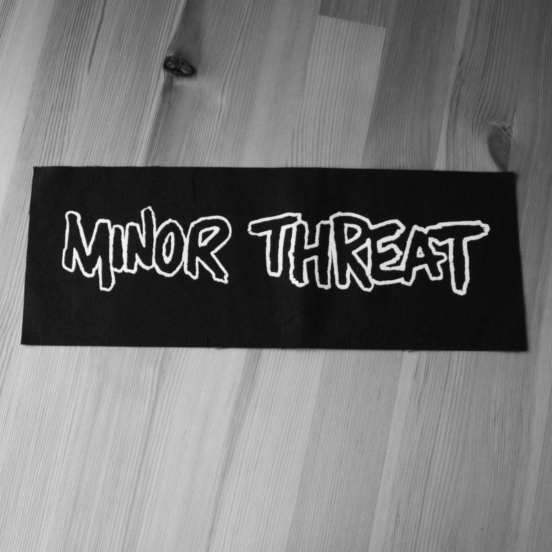 Minor Threat - White Logo (Superstrip) (Backpatch)
