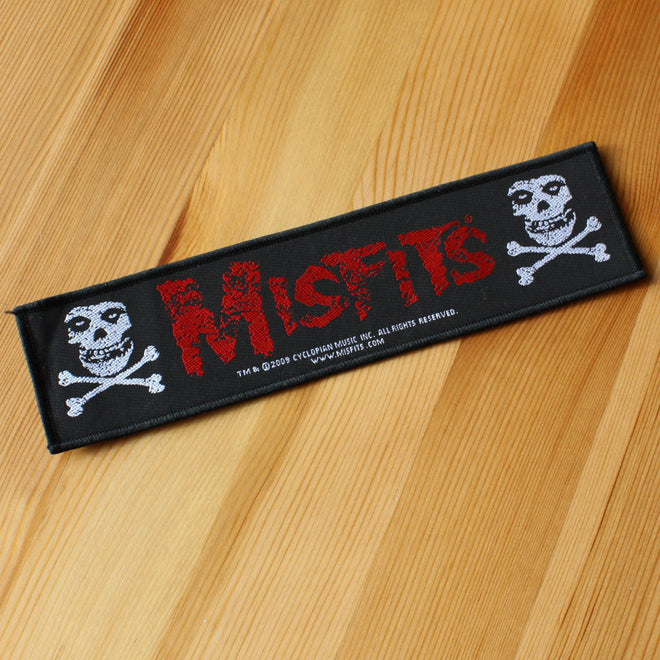 Misfits - Logo / Skull & Crossbones (Superstrip) (Woven Patch)