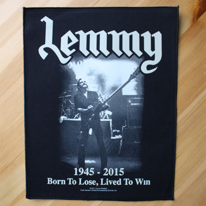 Motorhead - Lemmy: 1945-2015 Born to Lose, Lived to Win (Backpatch)