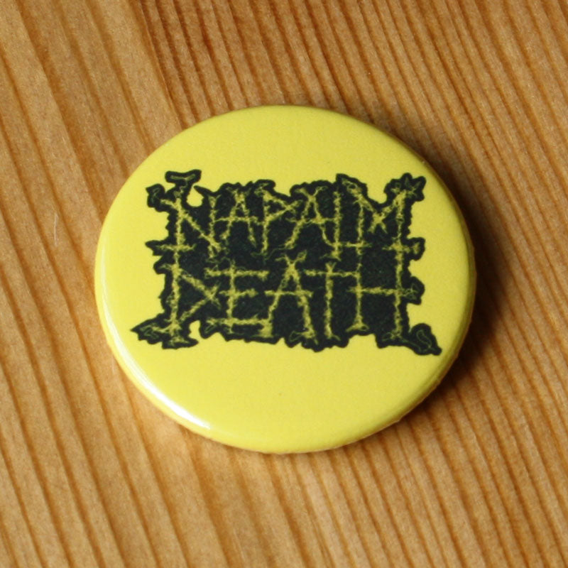 Napalm Death - Logo (Black on Yellow) (Badge)