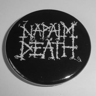 Napalm Death - White Logo (Badge)