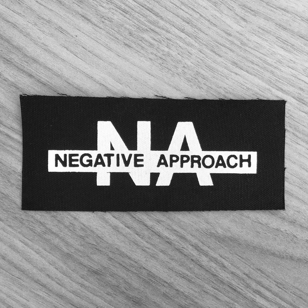 Negative Approach - White Logo (Printed Patch)
