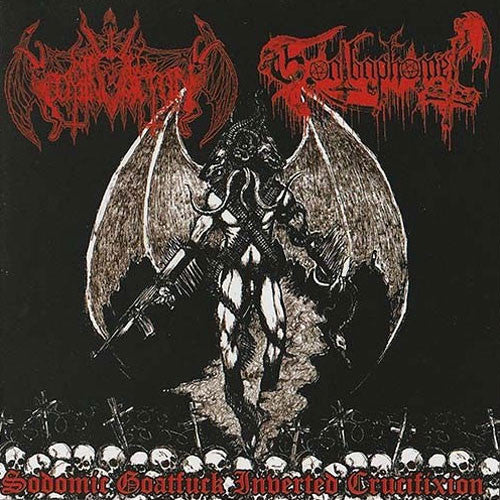 Nihil Domination / Goatbaphomet - Sodomic Goatfuck Inverted Crucifixion (CD)