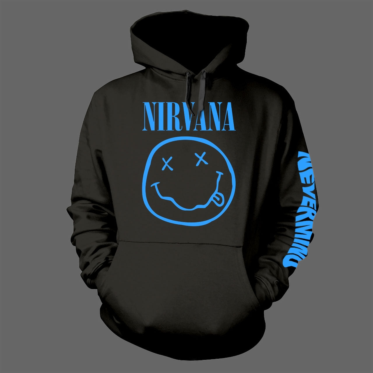 Nirvana - Blue Smiley Face Logo / Nevermind (Hoodie)