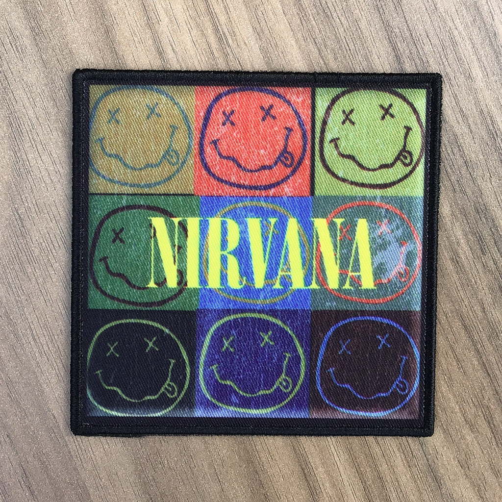 Nirvana - Distressed Smiley Blocks (Printed Patch)