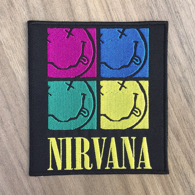 Nirvana - Logo & Smiley Blocks (Embroidered Patch)