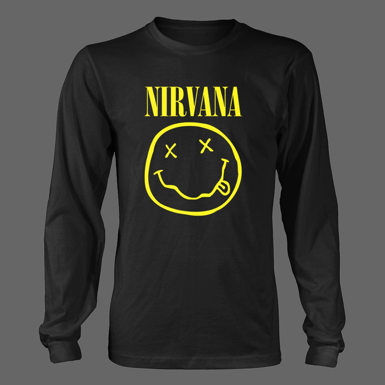 Nirvana - Smiley Face Logo (Long Sleeve T-Shirt)