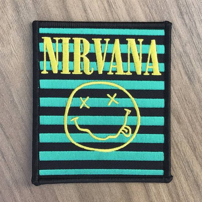 Nirvana - Smiley Face Logo (Stripes) (Embroidered Patch)