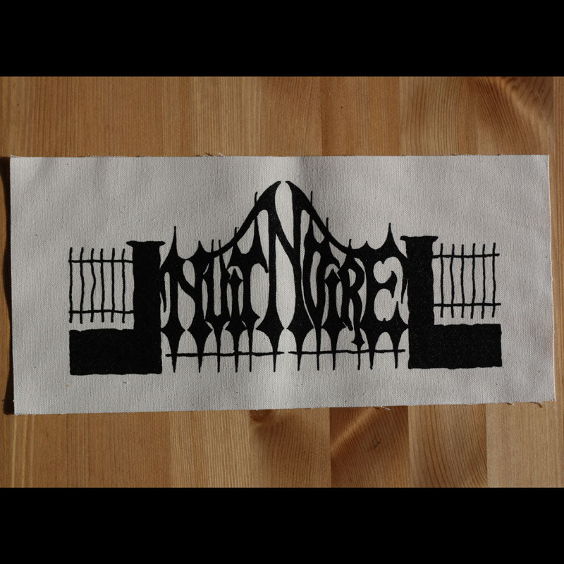 Nuit Noire - Black Logo on Natural (Superstrip) (Backpatch)