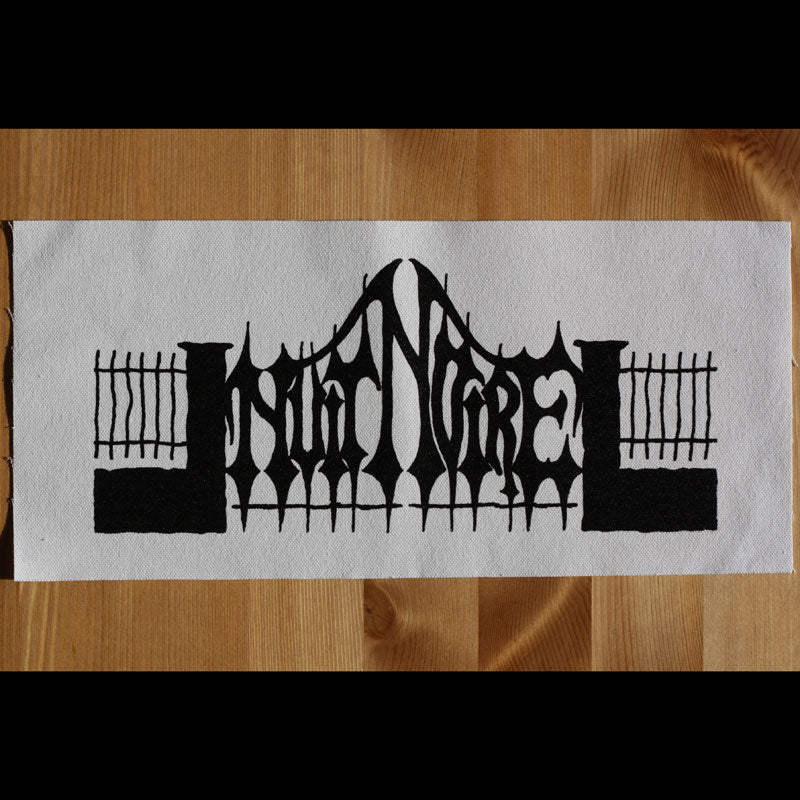 Nuit Noire - Black Logo on White (Superstrip) (Backpatch)