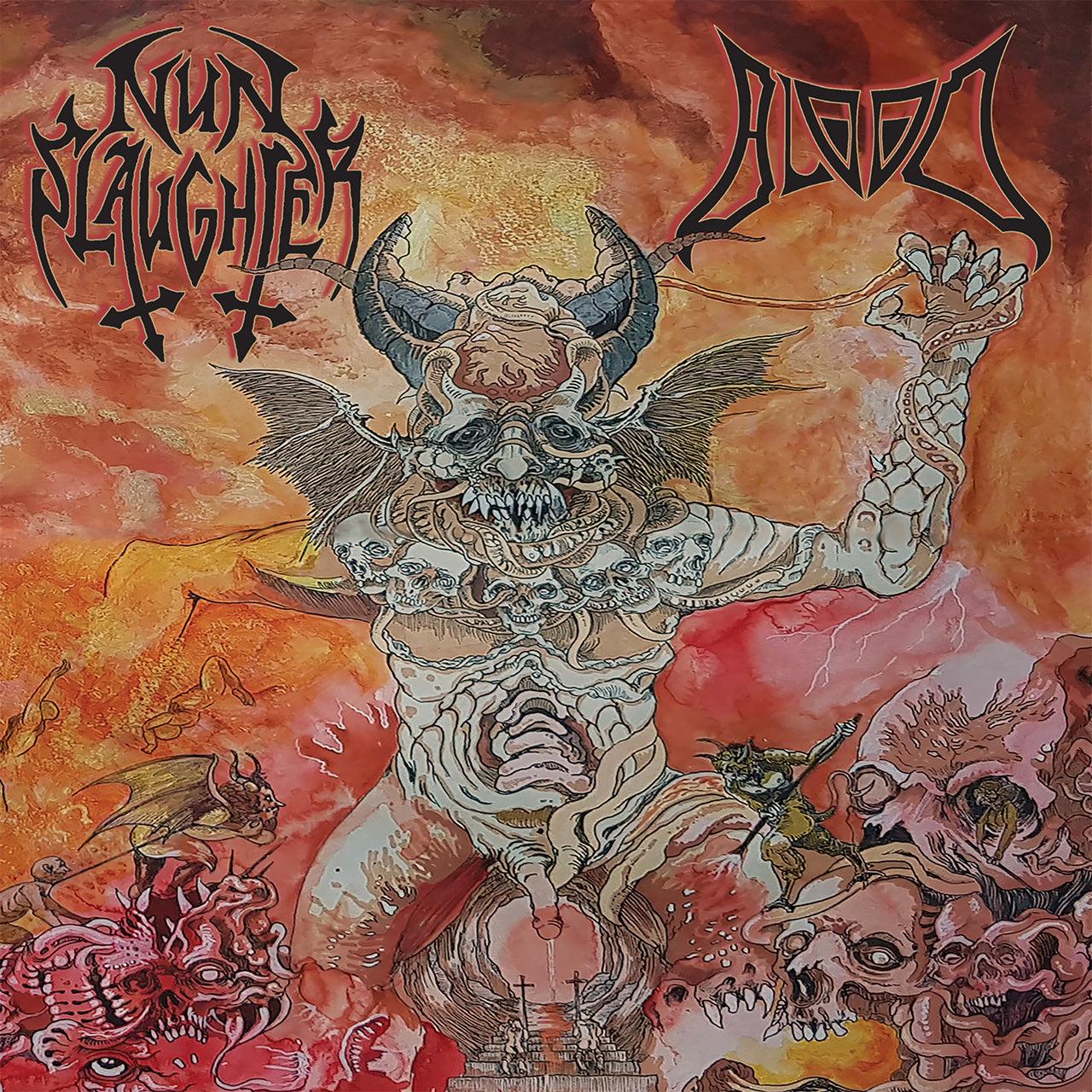 Nunslaughter / Blood - Split (CD)